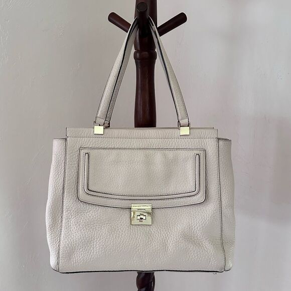 Kate Spade Everett Way Thatcher Tote in Cream Pebbled Leather - Picture 11 of 16